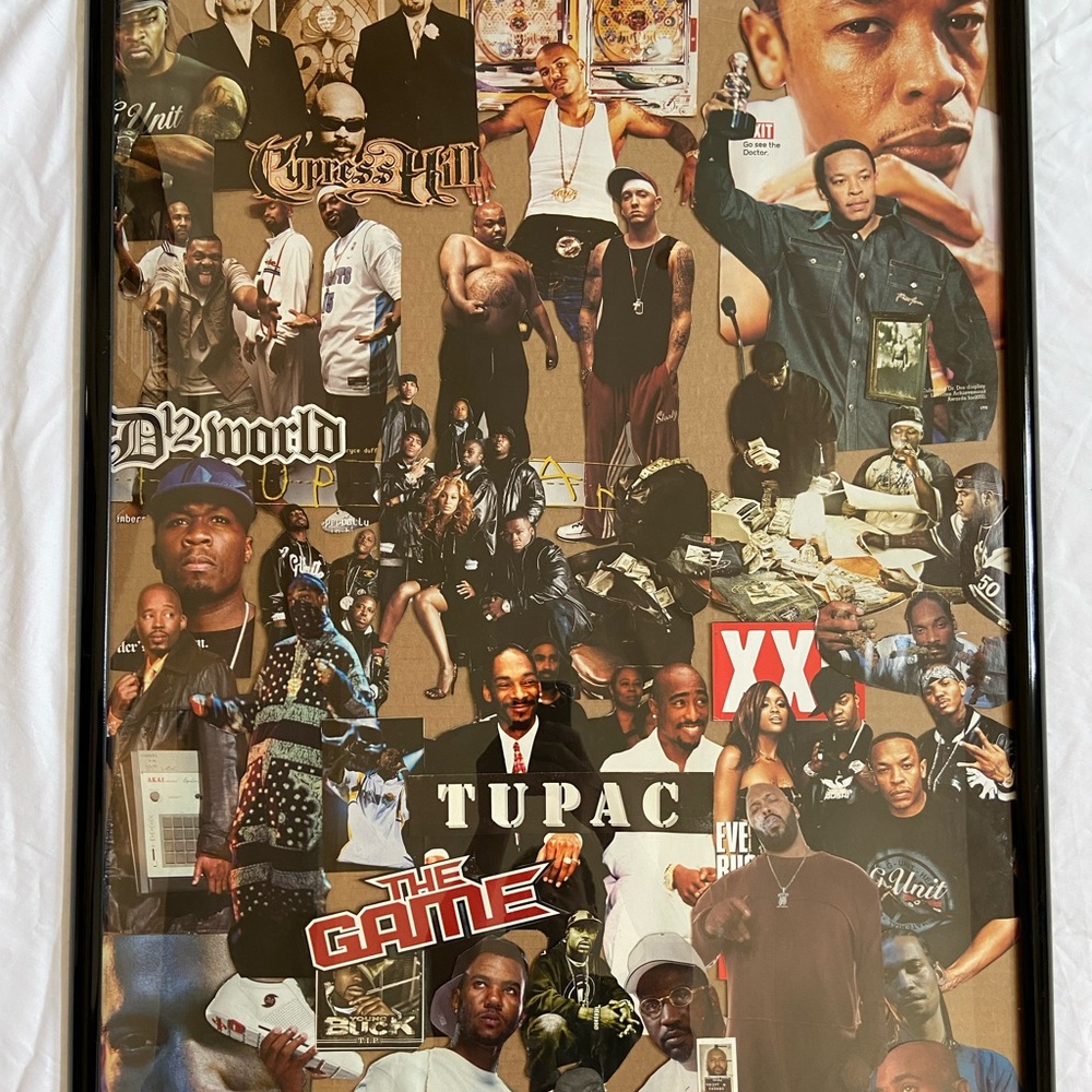 West Coast Rap Framed Collage